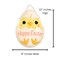 Cute Chick 12" Wooden Door Hanger Sign "Happy Easter" For Wreath Accent Crafts and Decorations